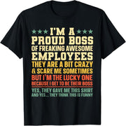 Men's and women's funny boss art dad mom boss thanksgiving day t-shirt