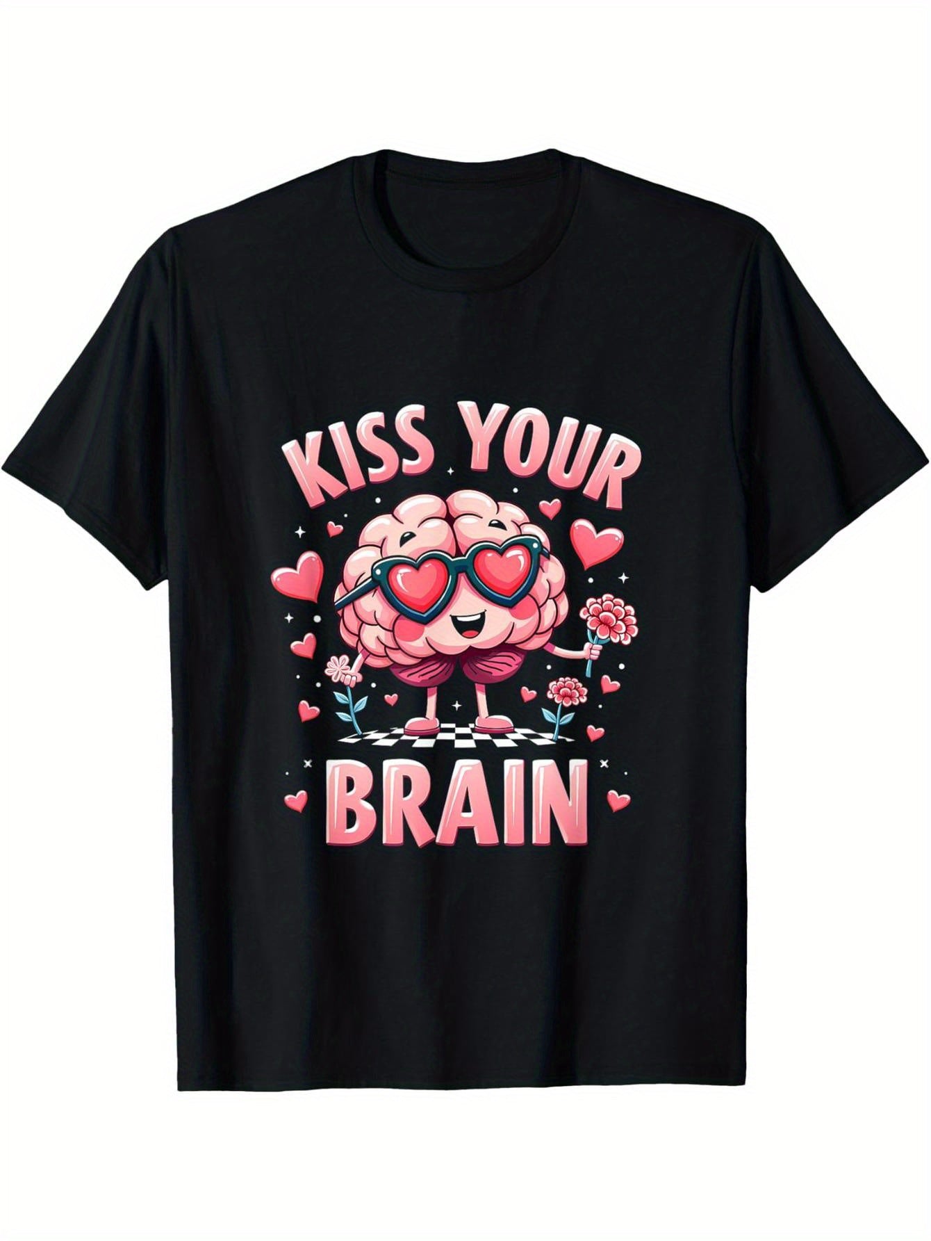 Kiss Your Brain Valentine's Day Exam Day Teacher Squad T-Shirt