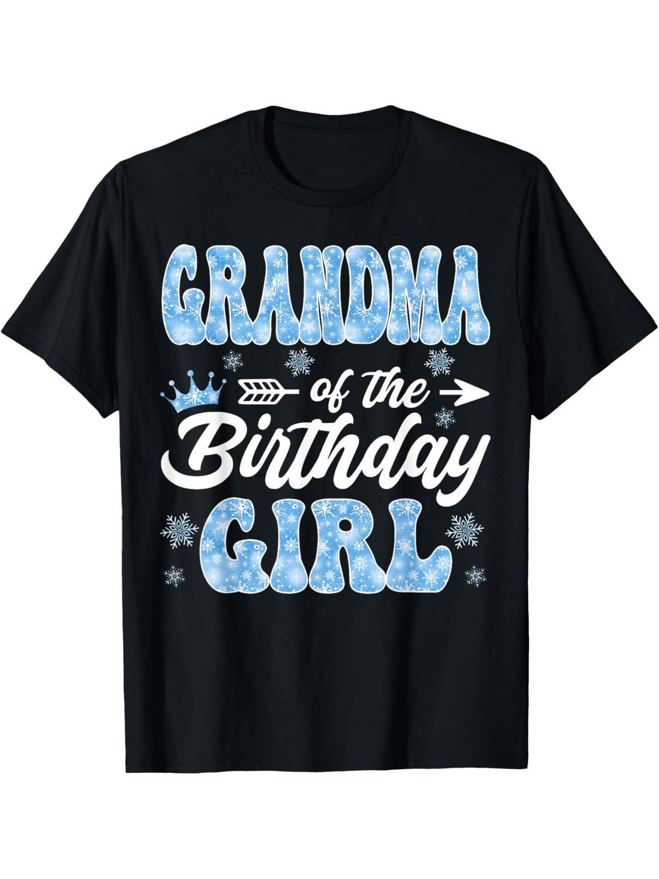 Birthday Girl's Grandma Snowflake Winter Christmas T-Shirt