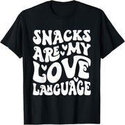 Snacks are my love language Valentine's Day T-shirts for boys, girls and boys