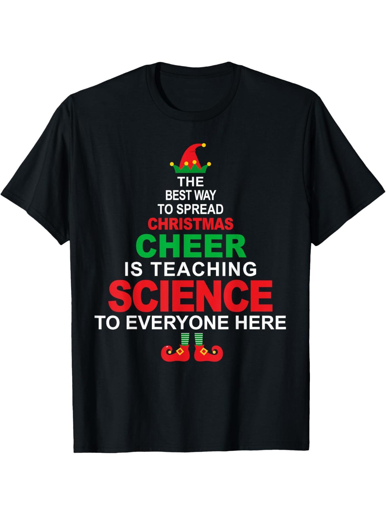 Science Teacher Christmas Shirt - Elf Christmas Cheers