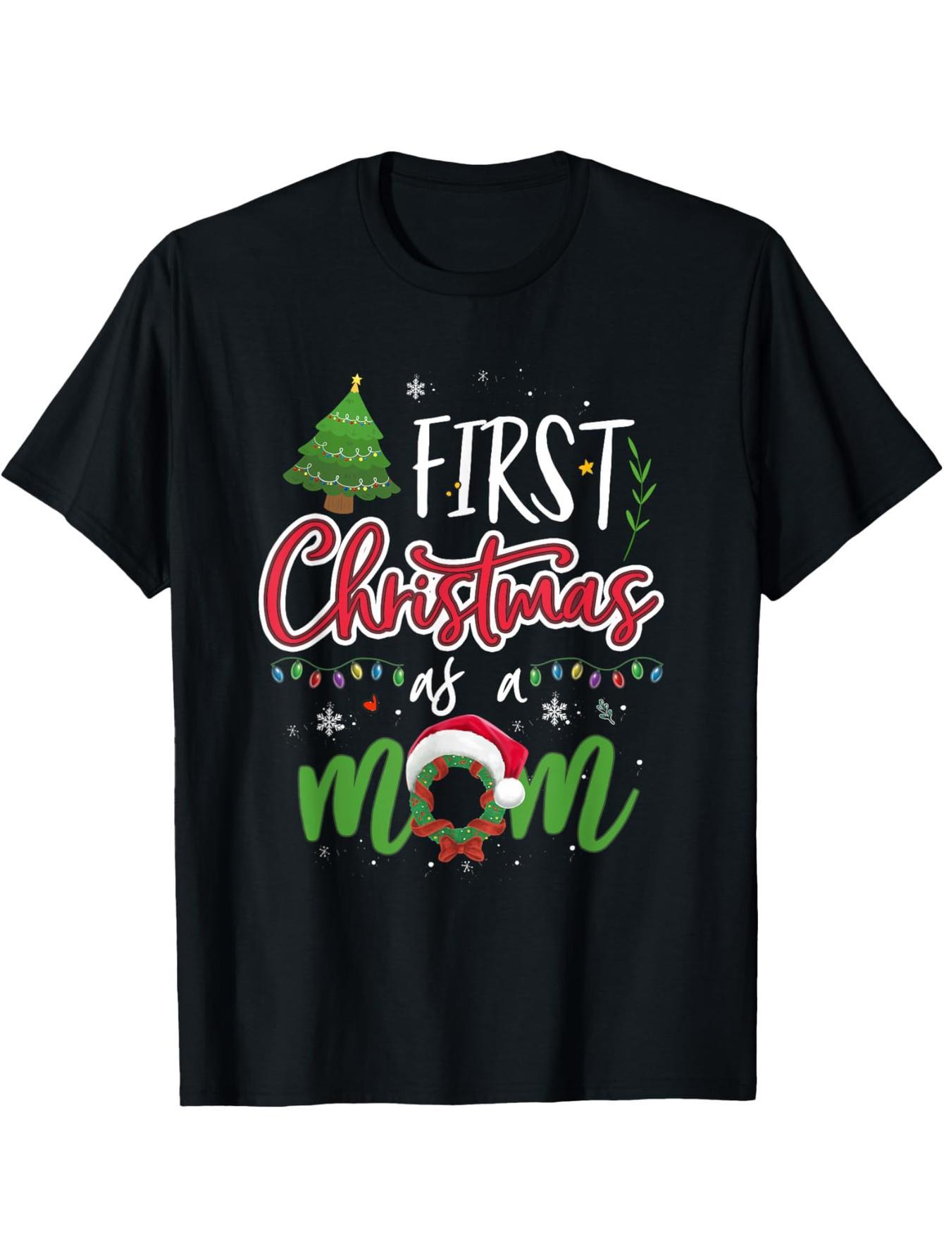 First Christmas as a Mom Fun New Mom Christmas T-Shirt