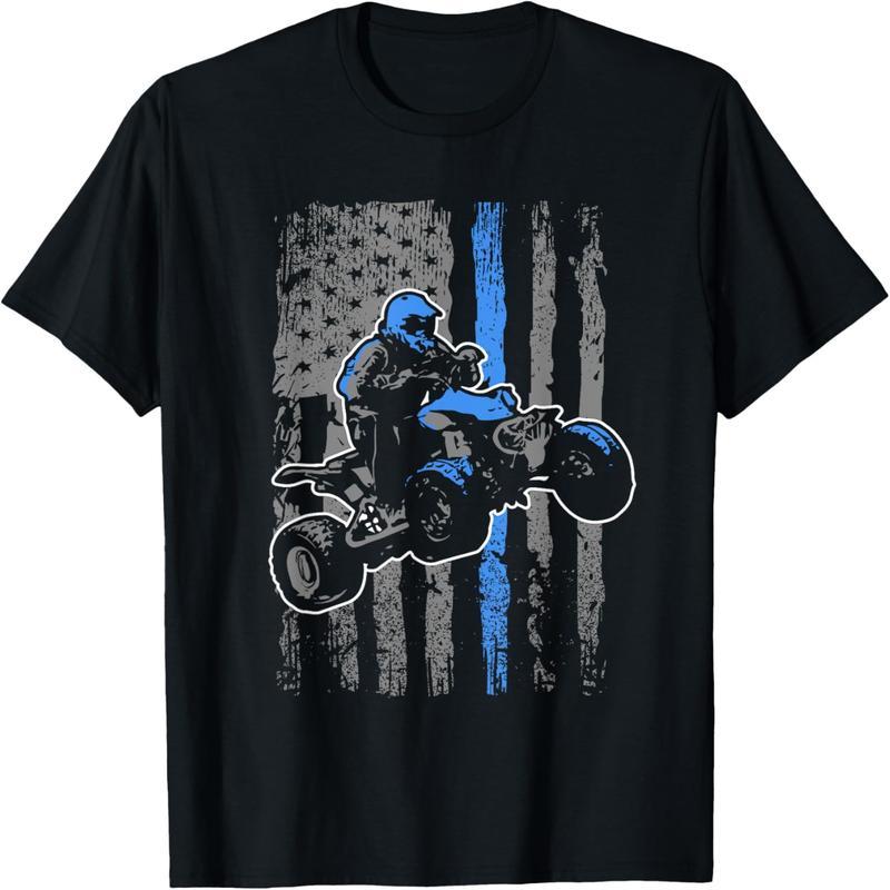 American Flag Quad Quad Quad ATV Ride Gift T-Shirt