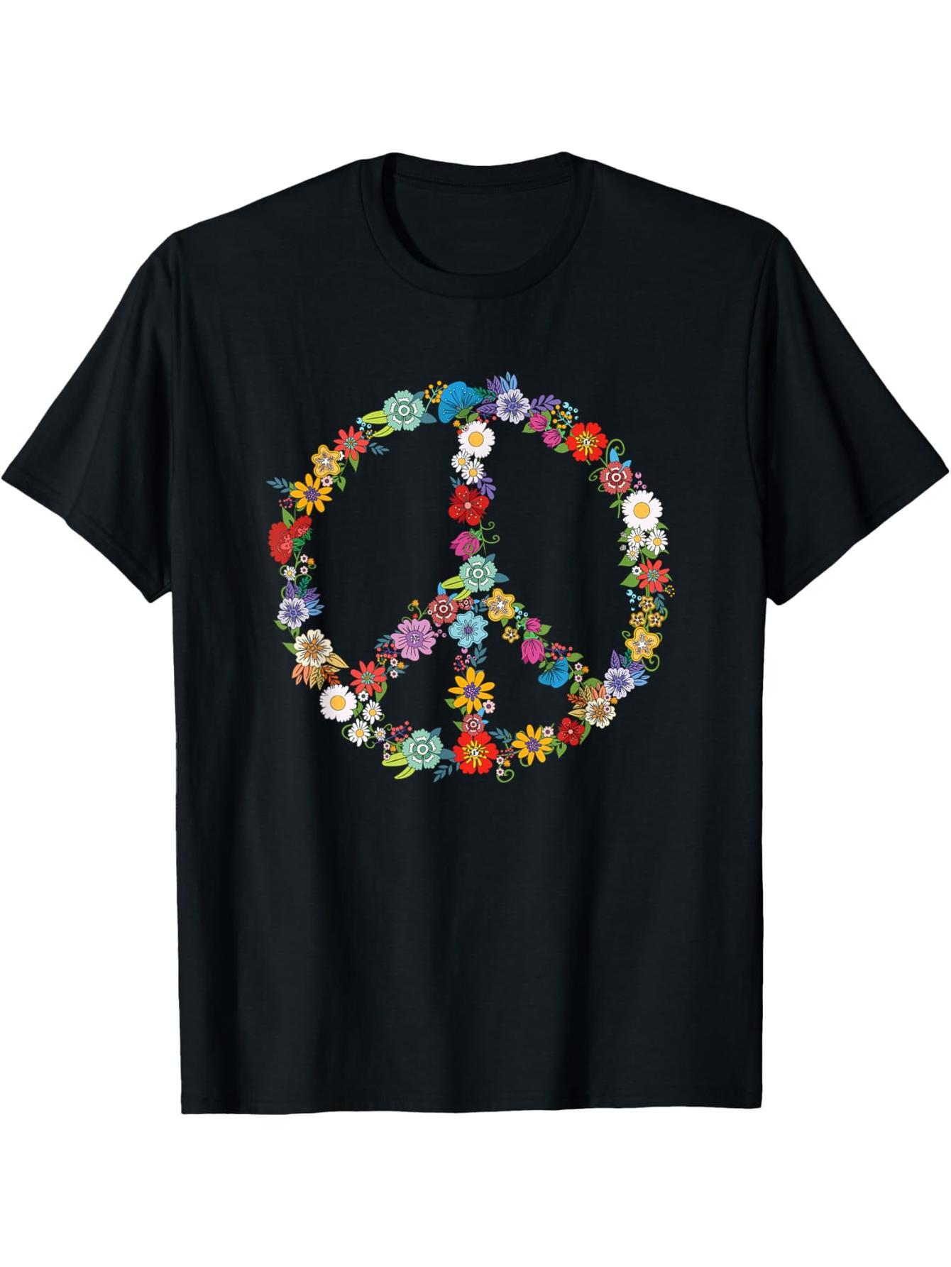Flower of Love and Peace Hippie Lovers Beautiful Cute Fun Gift T-Shirt