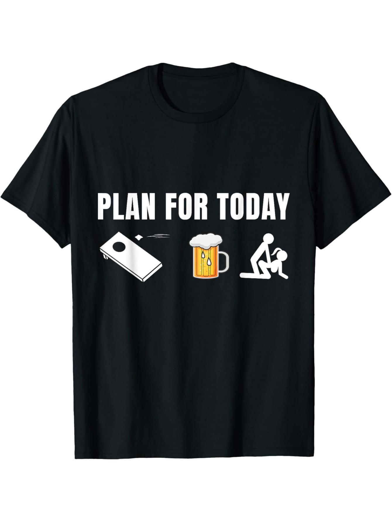 Funny Cornhole Today Program, Beer Cornhole Men's T-Shirt