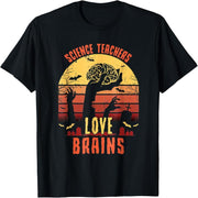 Science Teacher Loves Brains Funny Teacher Halloween T-Shirt