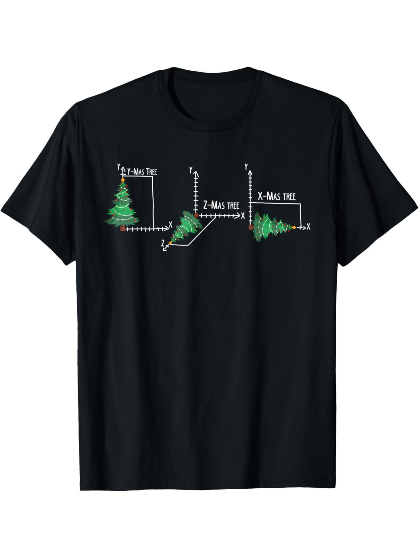 Merry Christmas Tree Math Fun Christmas Math Teacher T-Shirt