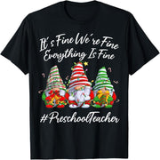 Kindergarten Teacher Team All is Well Christmas Midget T-Shirt