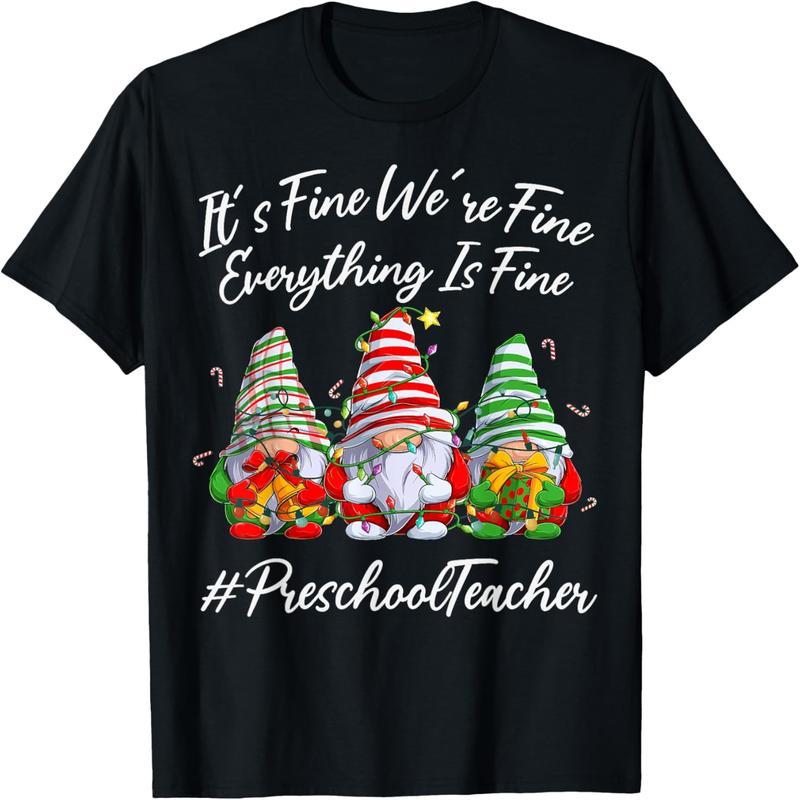 Kindergarten Teacher Team All is Well Christmas Midget T-Shirt