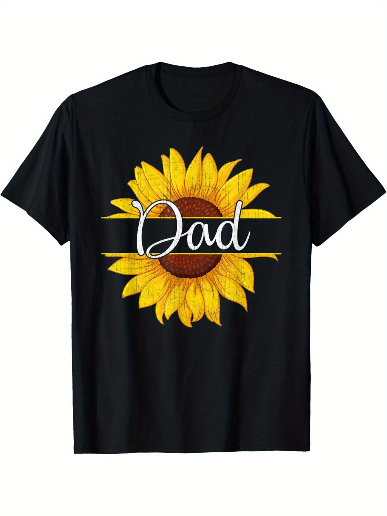 Summer Vintage Yellow Sunflower Pattern Sunflower Daddy T-Shirt