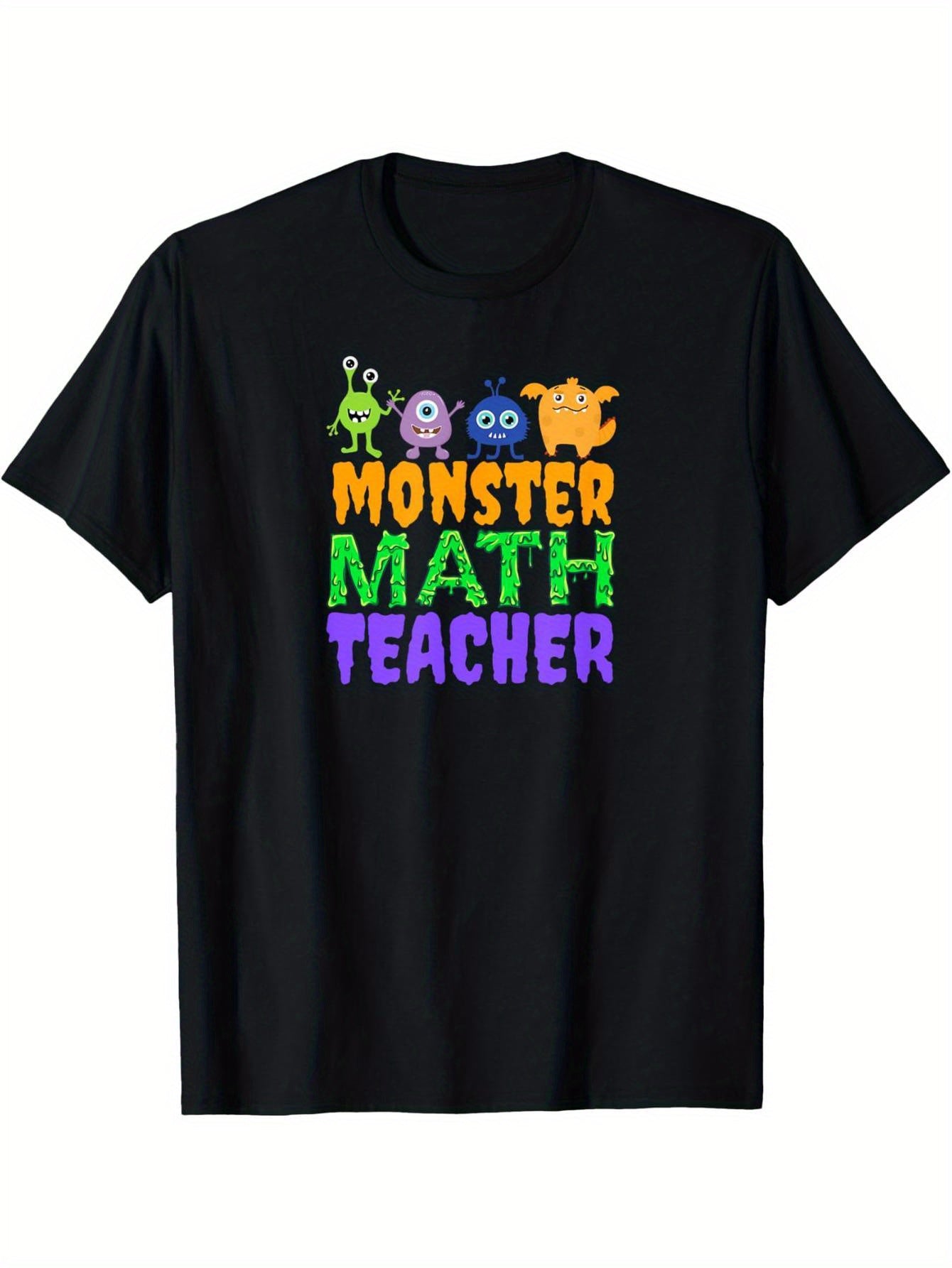Halloween Monster Math Teacher T-Shirt