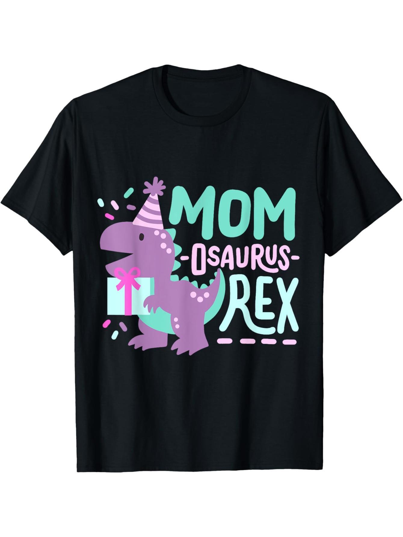 Dinosaur Birthday Mom Osaurus T Rex Family Pair Party T-Shirt