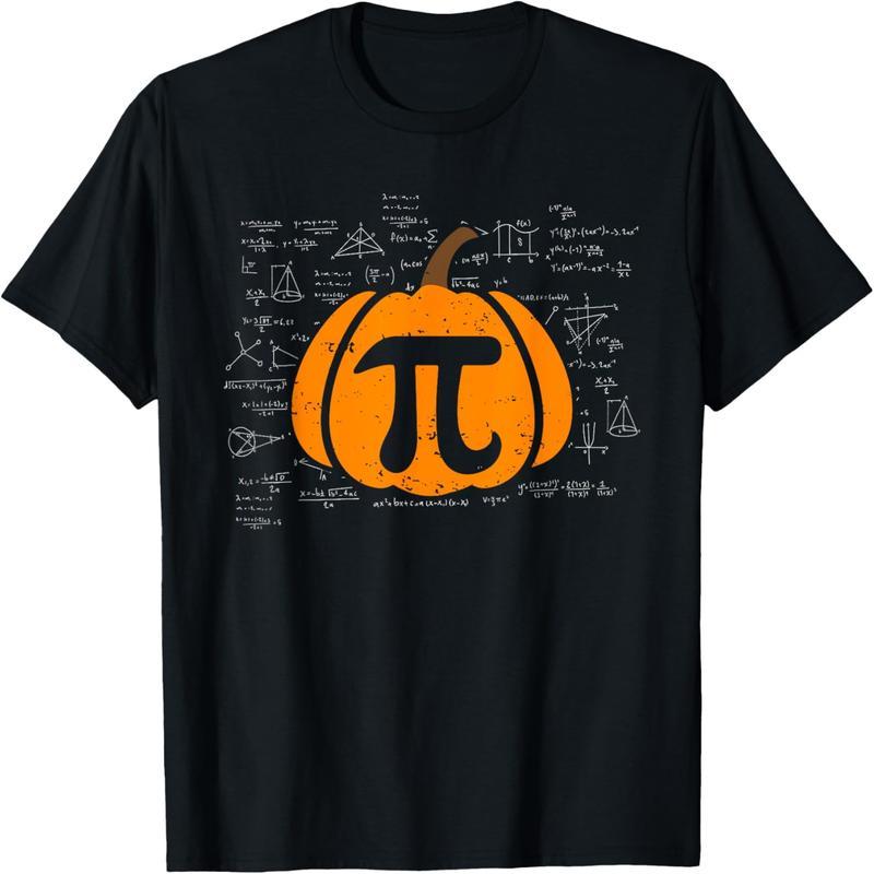 Funny Pumpkin Pie Math Teacher Halloween Thanksgiving Pi Day T-Shirt