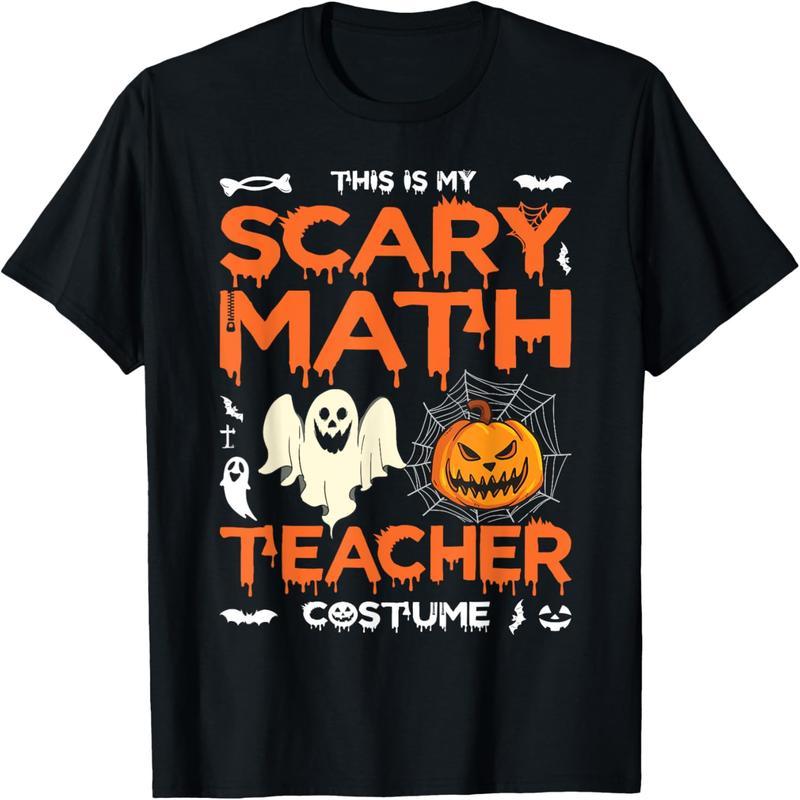 Horror Math Teacher Halloween Costume Math Teacher T-Shirt
