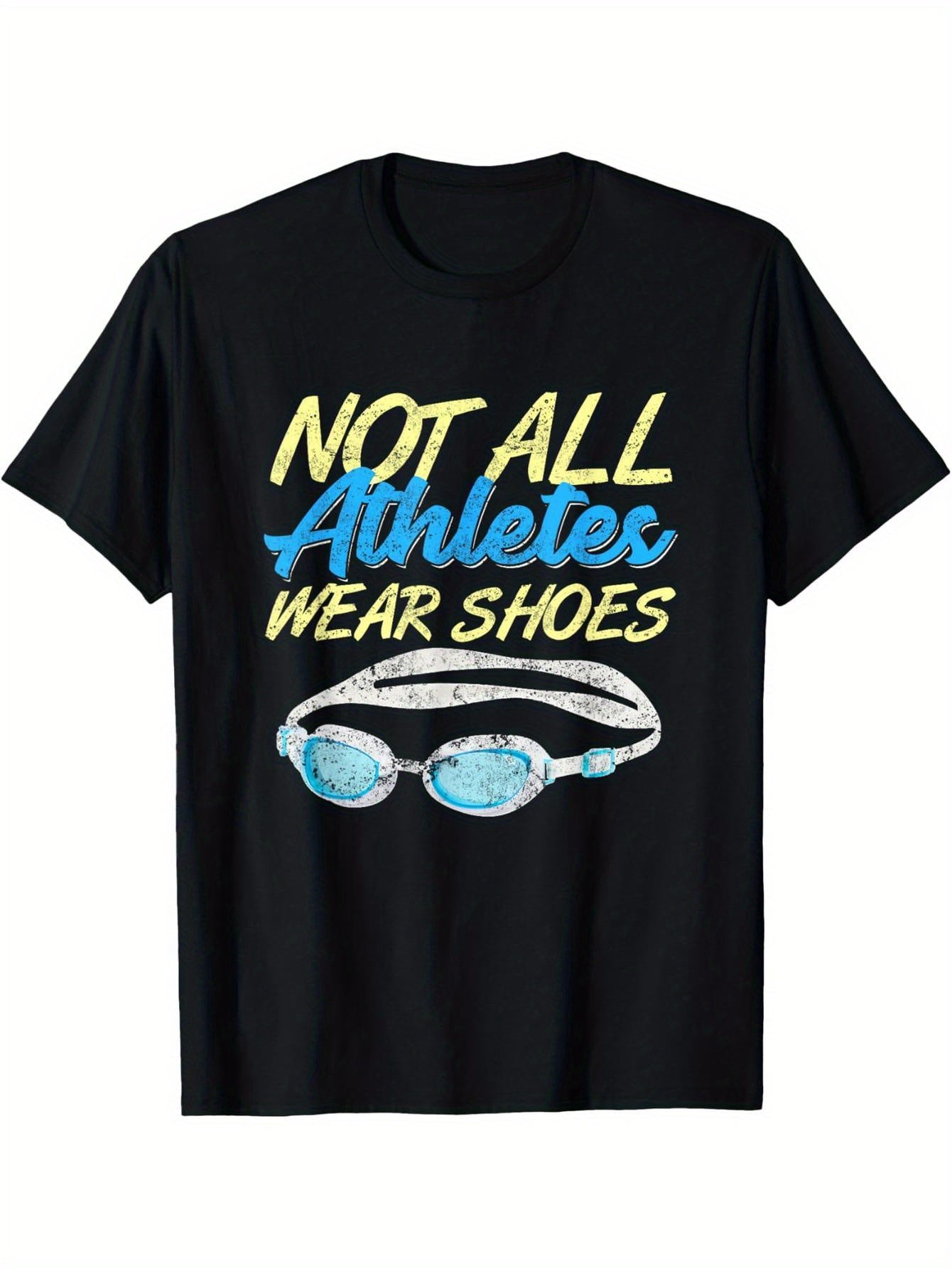Not all athletes wear shoes, fun swimmer team swimming gift t-shirts