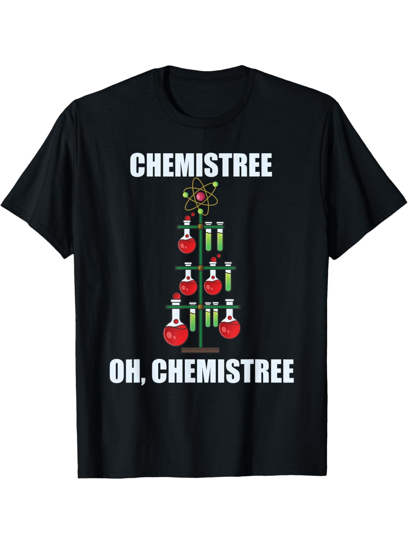 Oh Chemistree Christmas Chemistree Science Teacher T-Shirt