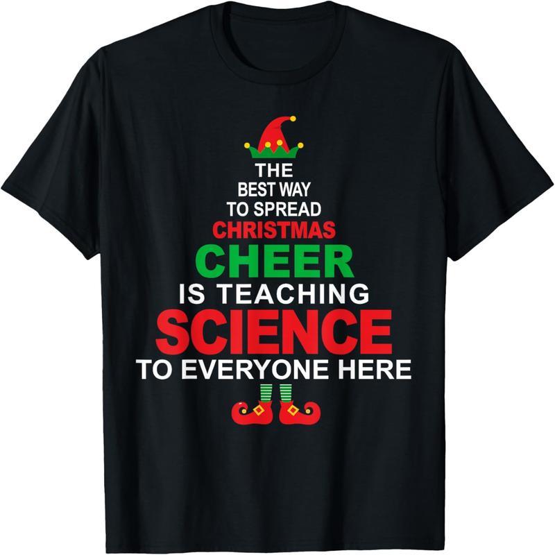 Science Teacher Christmas Shirt - Elf Christmas Cheers