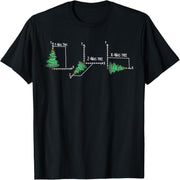 Merry Christmas Tree Math Fun Christmas Math Teacher T-Shirt