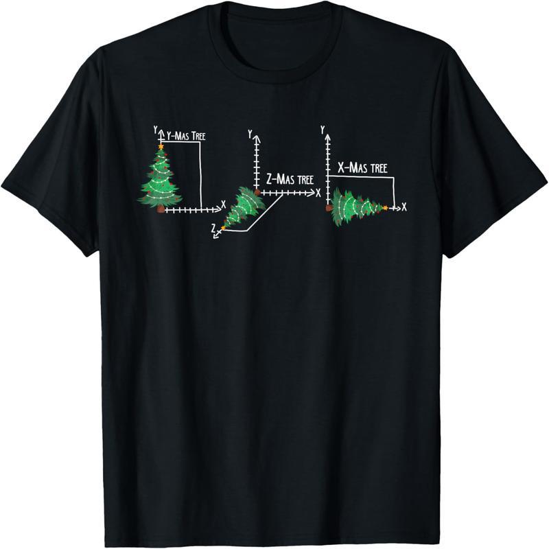 Merry Christmas Tree Math Fun Christmas Math Teacher T-Shirt