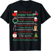 12 Days of Computer Science Christmas Theme Winter Holiday T-Shirts
