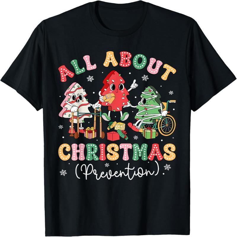 About Christmas Prevention Physical Therapy Christmas Nurse T-Shirt