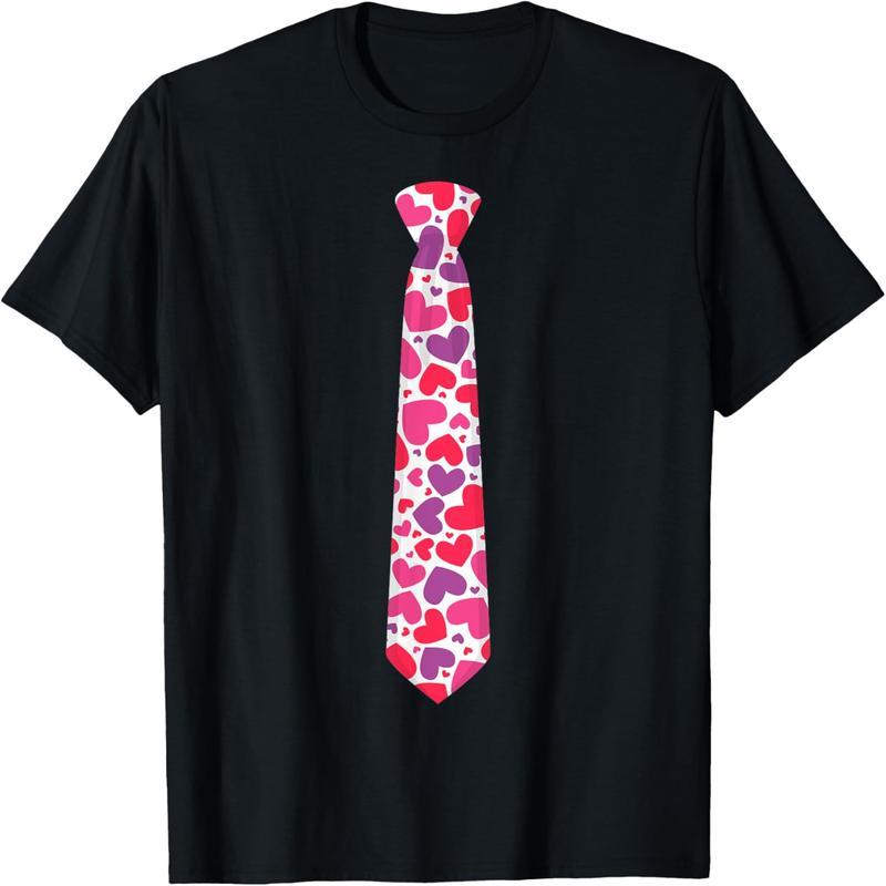 Heart Tie T-Shirt - Valentine's Day Gifts for Men and Boys