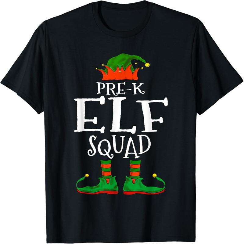 Preschool Elf Squad Teacher Student Christmas Gift T-Shirt