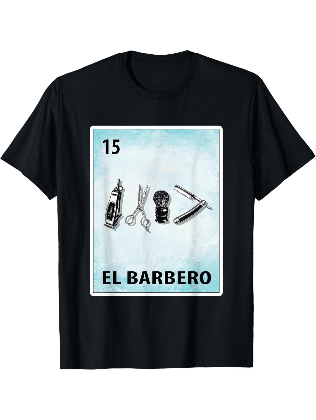 El Barbero Mexican Barber Card T-Shirt