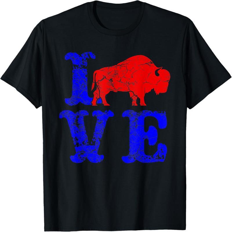 Wild American Bison Lovers - Valentine's Day Love Bison T-Shirt