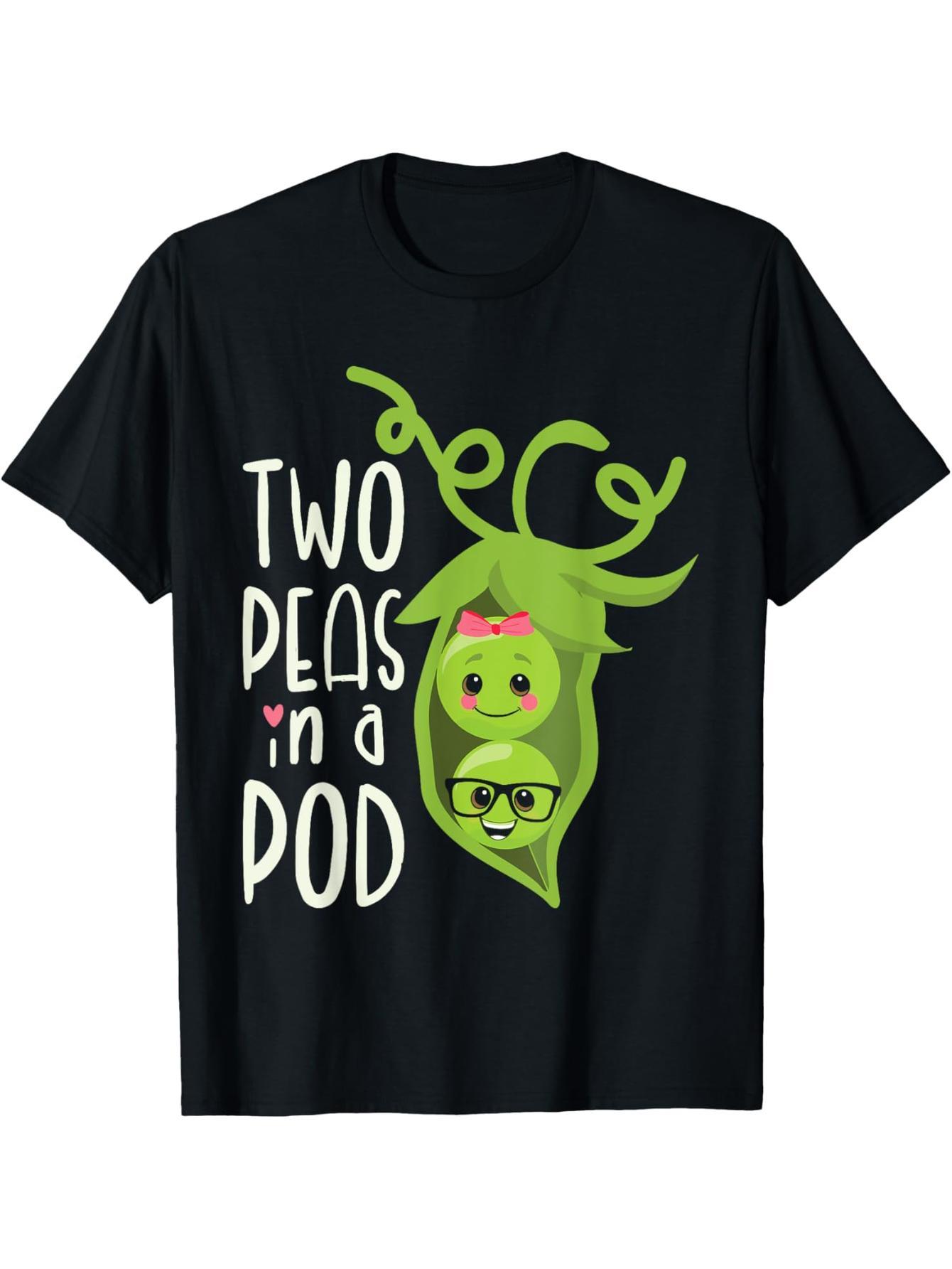 Two Peas in a Pod Valentine's Day Love Vegan Vegetable T-Shirt