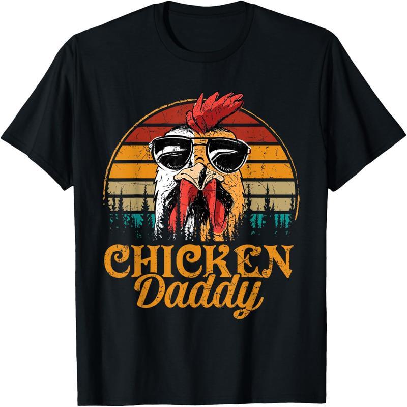 Chicken Daddy Vintage Poultry Farmer Fun Father's Day Men's T-Shirt