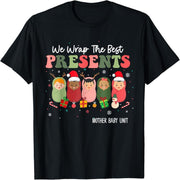 Mom Baby Nurse Christmas Mom Baby Care Fashion T-Shirt