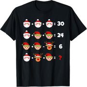Funny Math Teacher Merry Christmas Operation Order Quiz T-Shirt