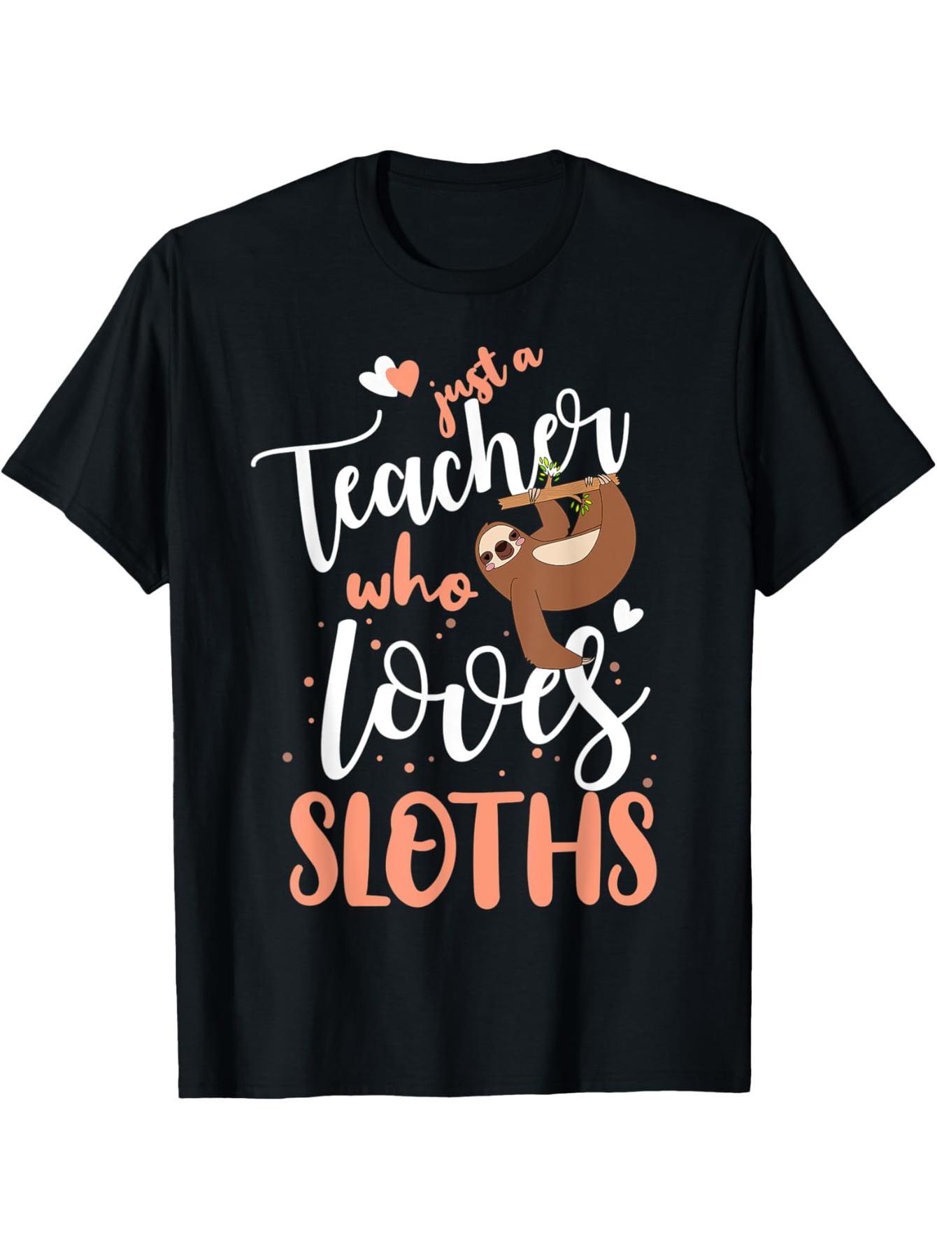 Just a Girl Who Loves Sloths Teacher Christmas Gift Ideas T-Shirt