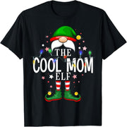 Cool Mom Elf Christmas Family Pajama Party T-Shirt