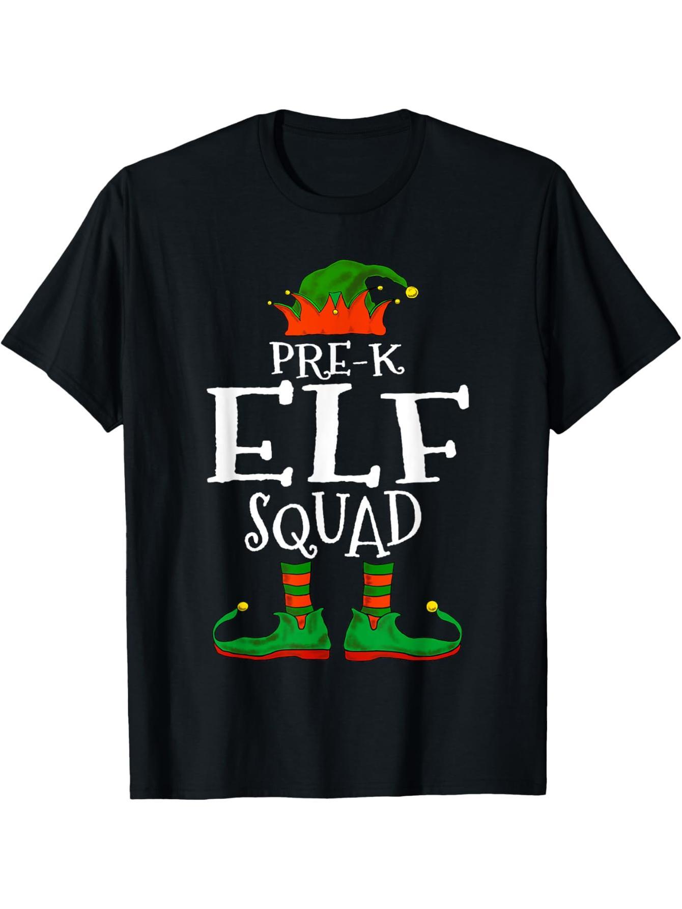 Preschool Elf Squad Teacher Student Christmas Gift T-Shirt