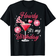 This is my birthday hello shirt ladies western denim margarita t-shirt