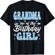 Birthday Girl's Grandma Snowflake Winter Christmas T-Shirt
