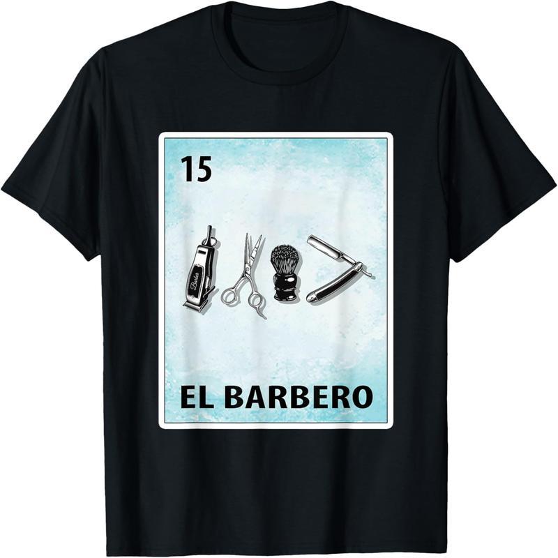 El Barbero Mexican Barber Card T-Shirt