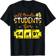 Science teachers will exchange candy Halloween T-shirts for students
