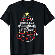 Acute Intensive Care Unit Nurse Emergency Room Technician Secretary Urgent Care Christmas Staff T-Shirt