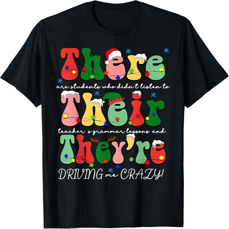 There is English Grammar Christmas ELA Teacher T-Shirt