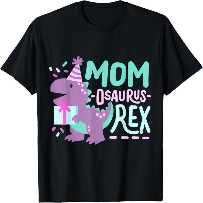 Dinosaur Birthday Mom Osaurus T Rex Family Pair Party T-Shirt