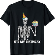 Skeleton This is My Birthday Party Happy Halloween Birthday T-Shirt