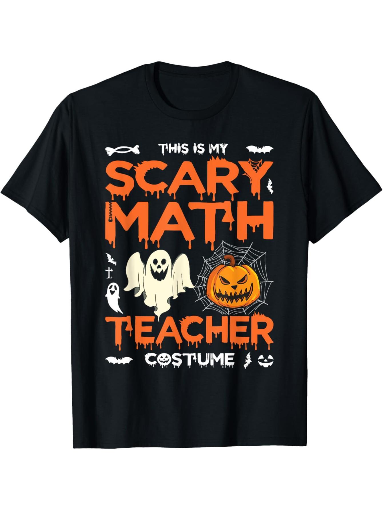 Horror Math Teacher Halloween Costume Math Teacher T-Shirt