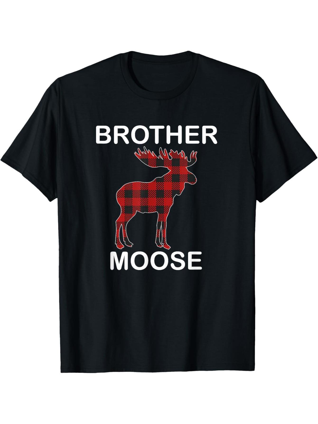 Moose Brothers | Red Checked Buffalo Matching Family Pajamas T-Shirt
