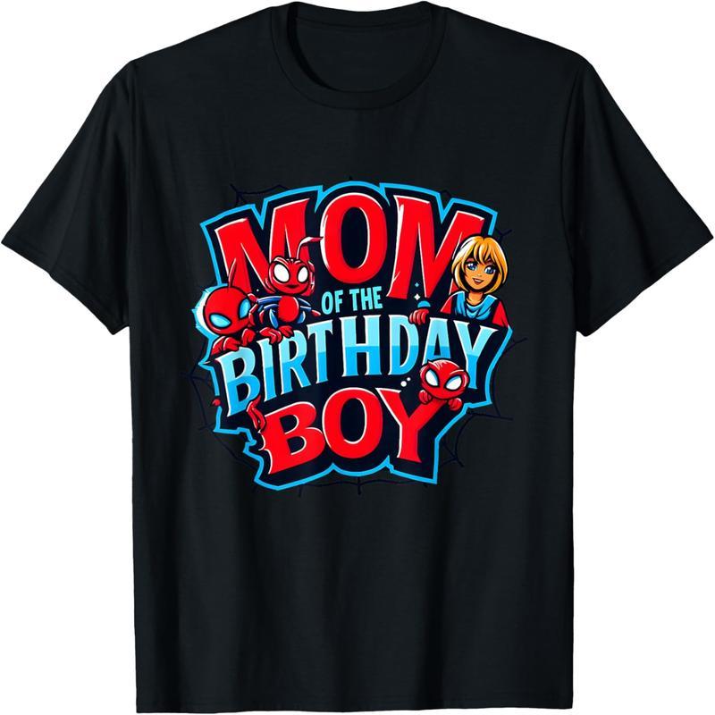 Mom Birthday Boy Spider Family Match T-Shirt
