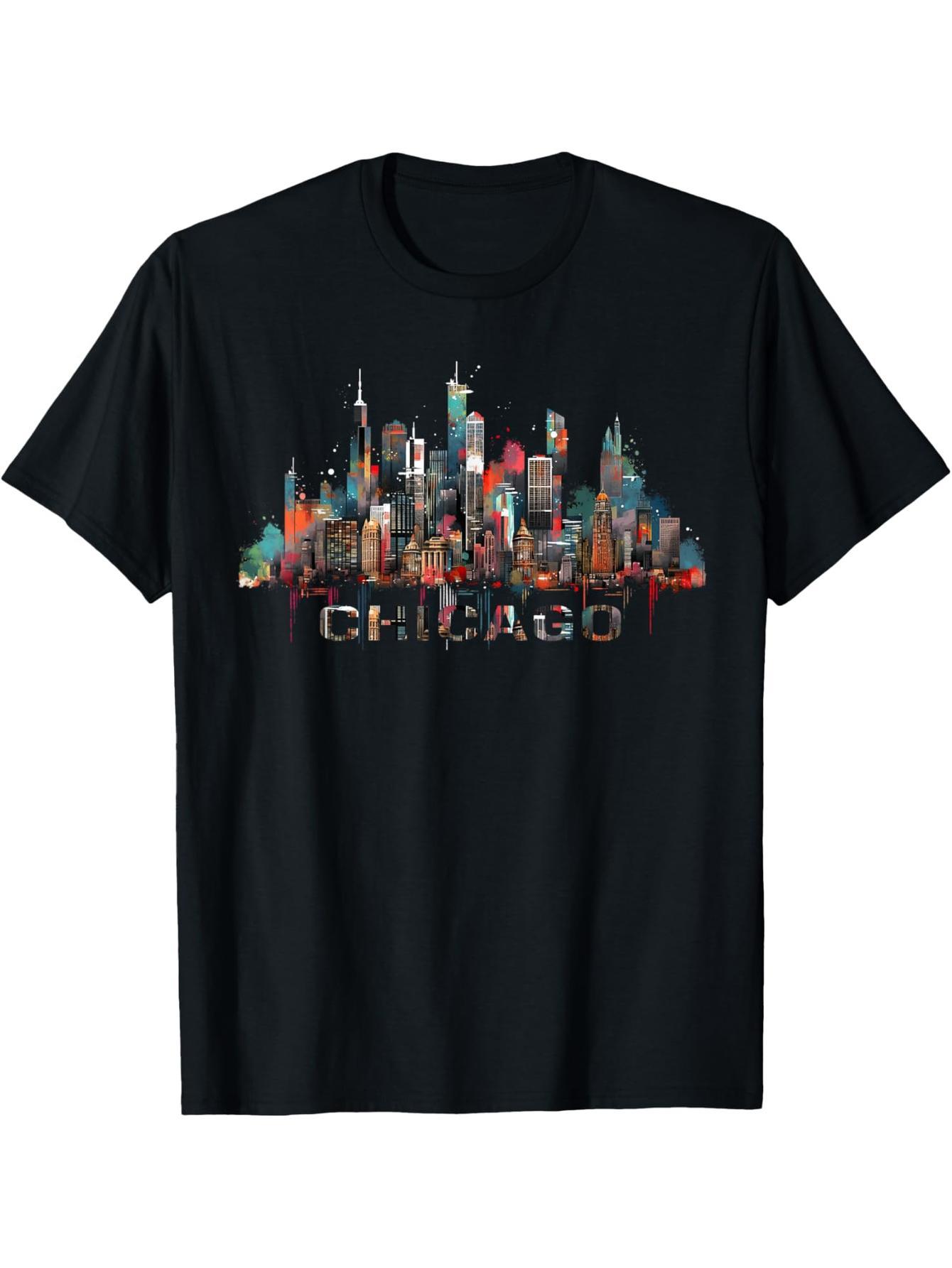 Downtown Chicago Skyline T-Shirt