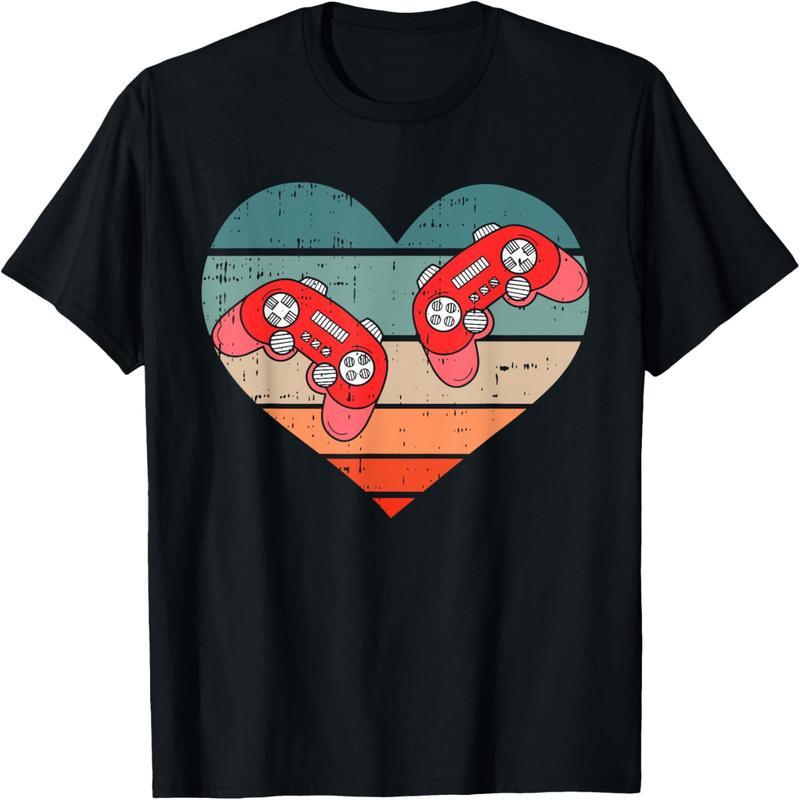 Video Game Controller Heart Valentine's Day Cool Gamer T-Shirt