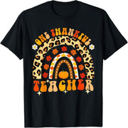 A Thanksgiving Teacher Rainbow Leopard Fall T-Shirt
